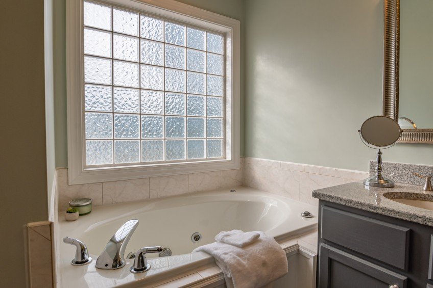 Glass frosted window film for bathrooms